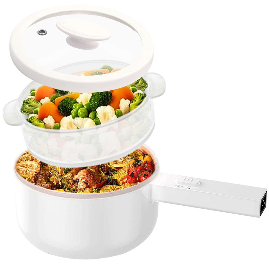Supvox Electric Pot 1.5L Electric Cooking Pot with Lid & Steamer Multifunctional Electric Pot with Adjustable Power, Non-Stick Cooking Pot with Anti-Dry Burning, Electric Cooking Pot Supvox Electric Pot 1.5L Electric Cooking Pot with Lid & Steamer Multifunctional Electric Pot with Adjustable Power, Non-Stick Cooking Pot with Anti-Dry Burning, Electric Cooking Pot